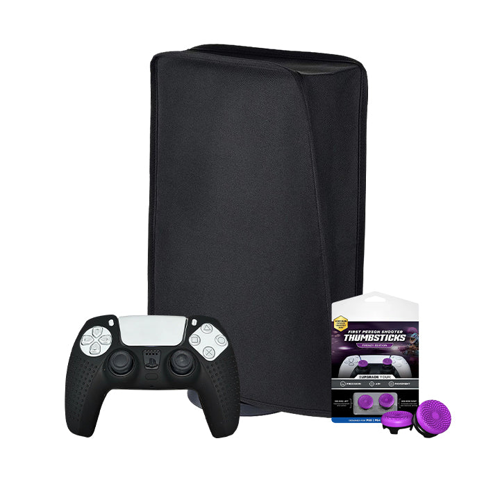 PS5 Silicon Cover | PS5 Dust Cover | Kontrol Freeks | 3 in 1 Bundle