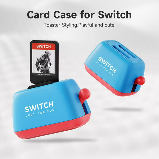Switch Game Case Compatible with Nintendo Switch Playing Cards, Portable Cute Toaster Storage Holder, Storage for 2 Switch Game Cassettes